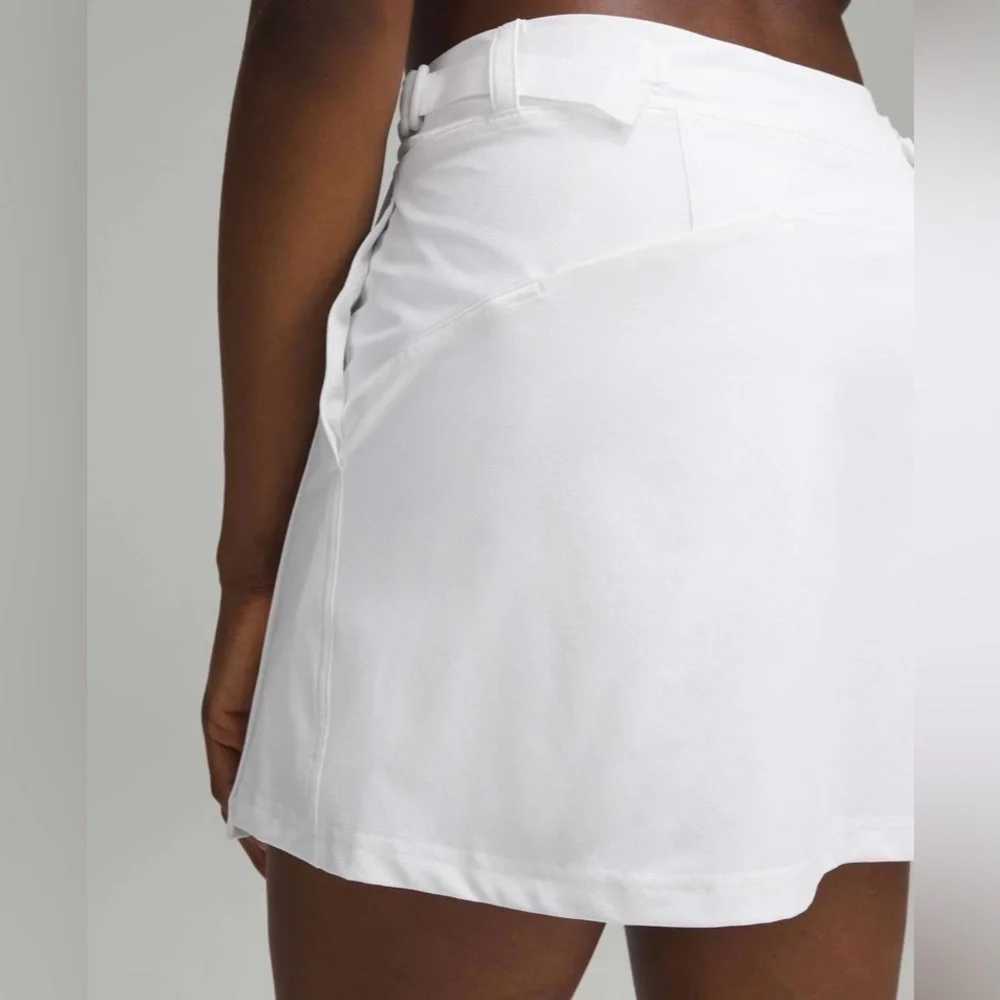 Rare Lululemon Wrap-Front Mid-Rise Golf Tennis Pickleball Skirt White Size 8